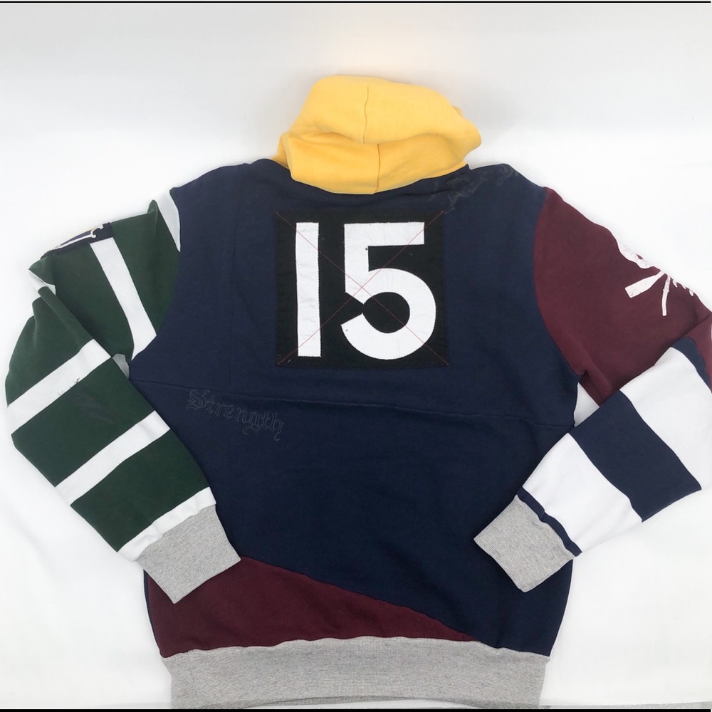 Polo Ralph Lauren Patchwork Rugby Hoodie - Picture 6 of 8